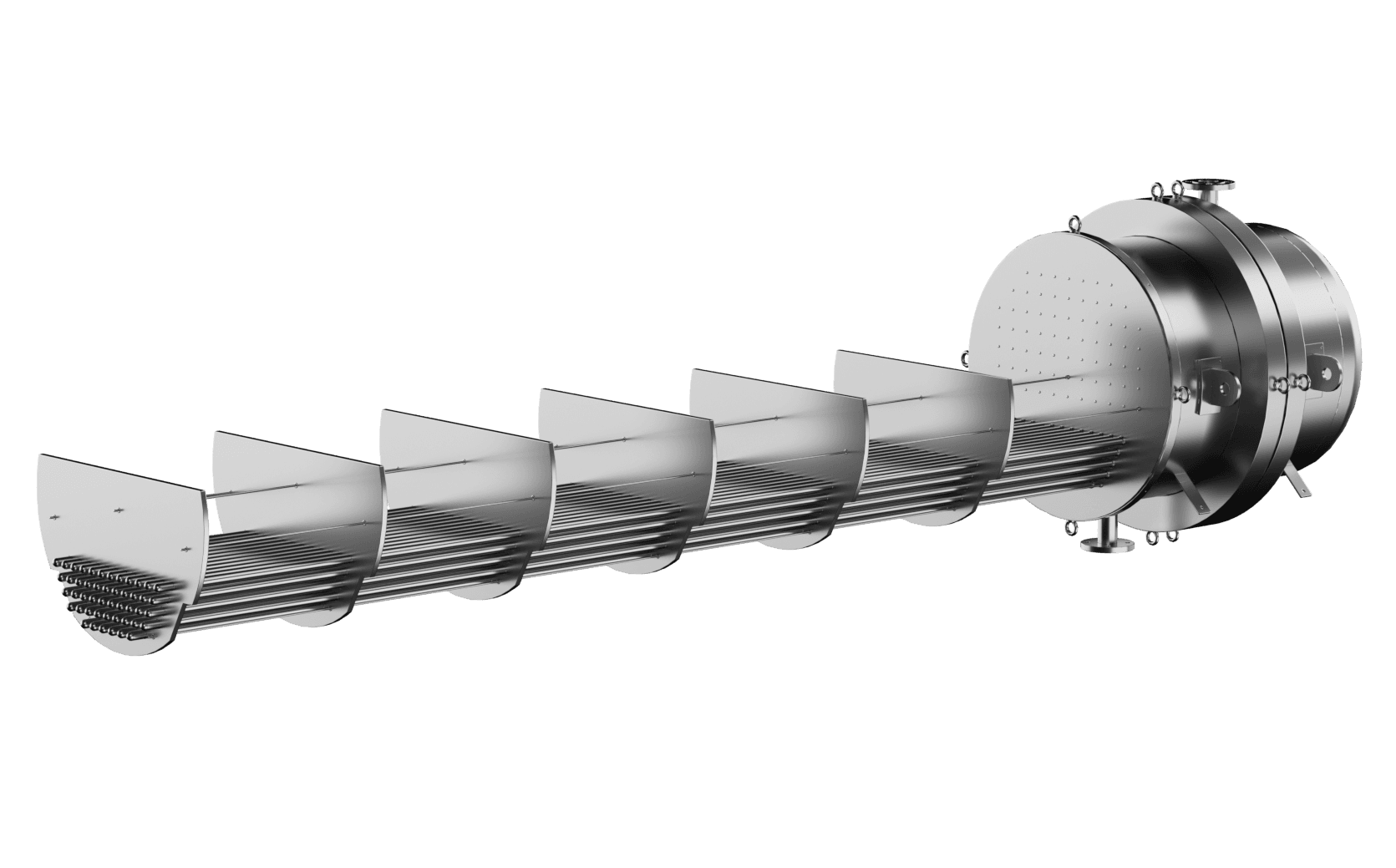 Horizontal Tantalum Bayonet Heater with Glass-lined Estrella Column and Coat